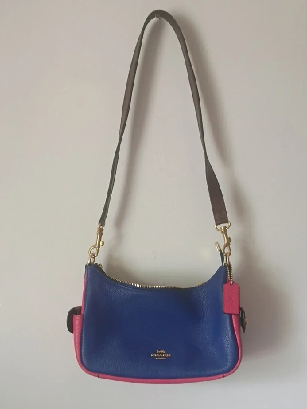 Coach Pennie Shoulder Bag 25 in colorblock sport blue. Style No: C6816